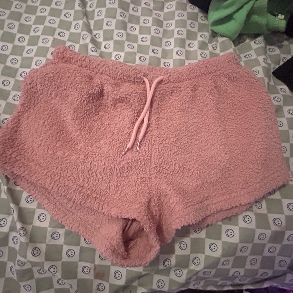 Fluffy shorts size large